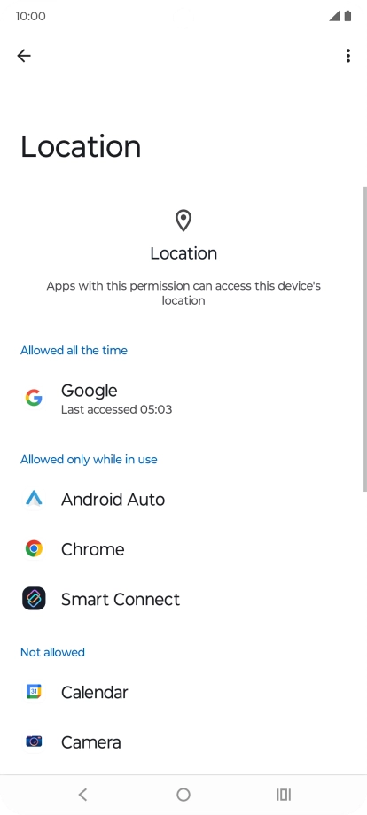 Press the required app.