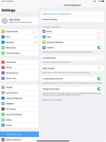 Press the indicator next to 
