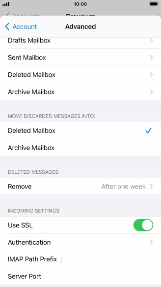 Press the indicator next to 