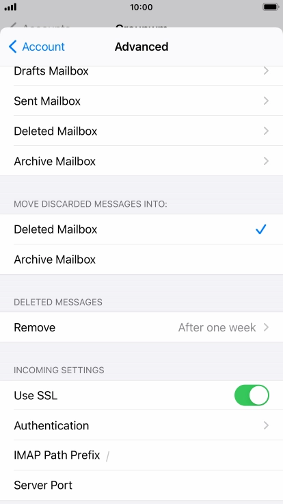 Press the indicator next to 