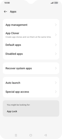 Press App management.