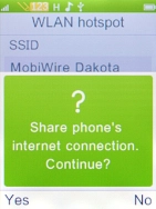 Press the Left selection key.