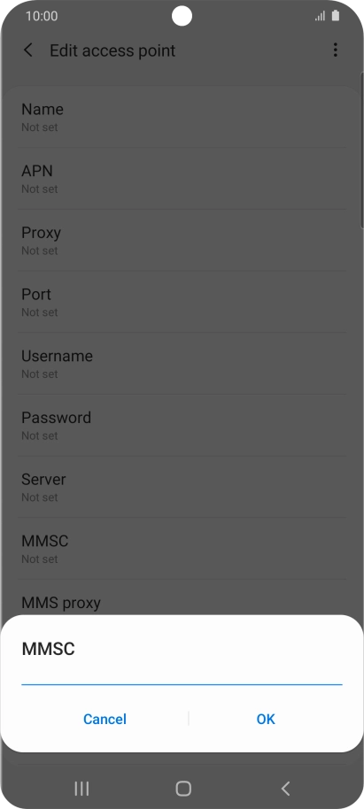 Key in http://pxt.vodafone.net.au/pxtsend and press OK.