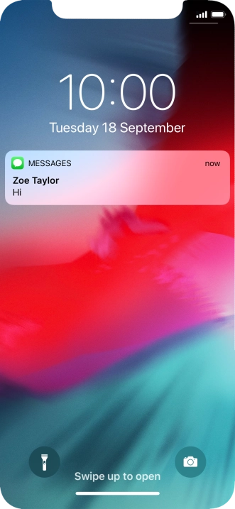 Press the required notification and follow the instructions on the screen to use the selected function.