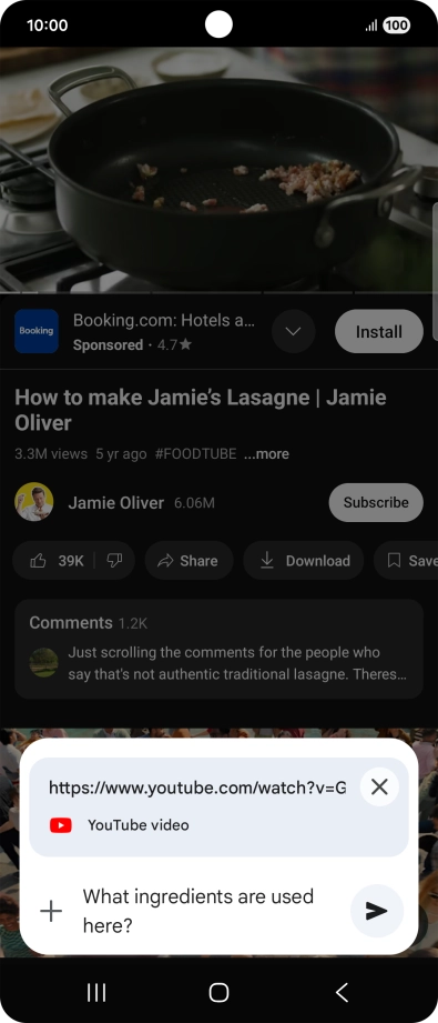 Follow the instructions on the screen to type or speak the required question for the video.