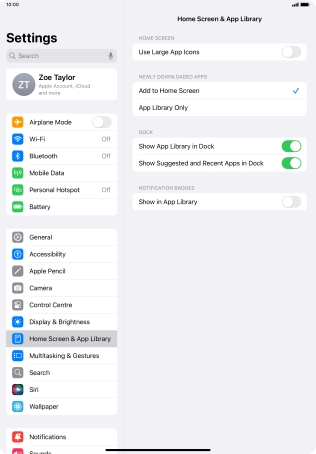 To add new downloaded apps to both the home screen and App Library, press Add to Home Screen.