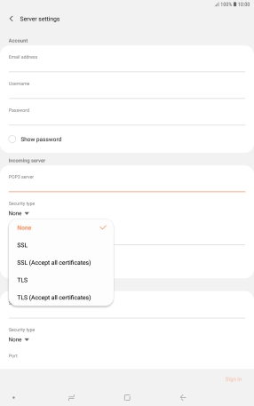 Press None to turn off the function.