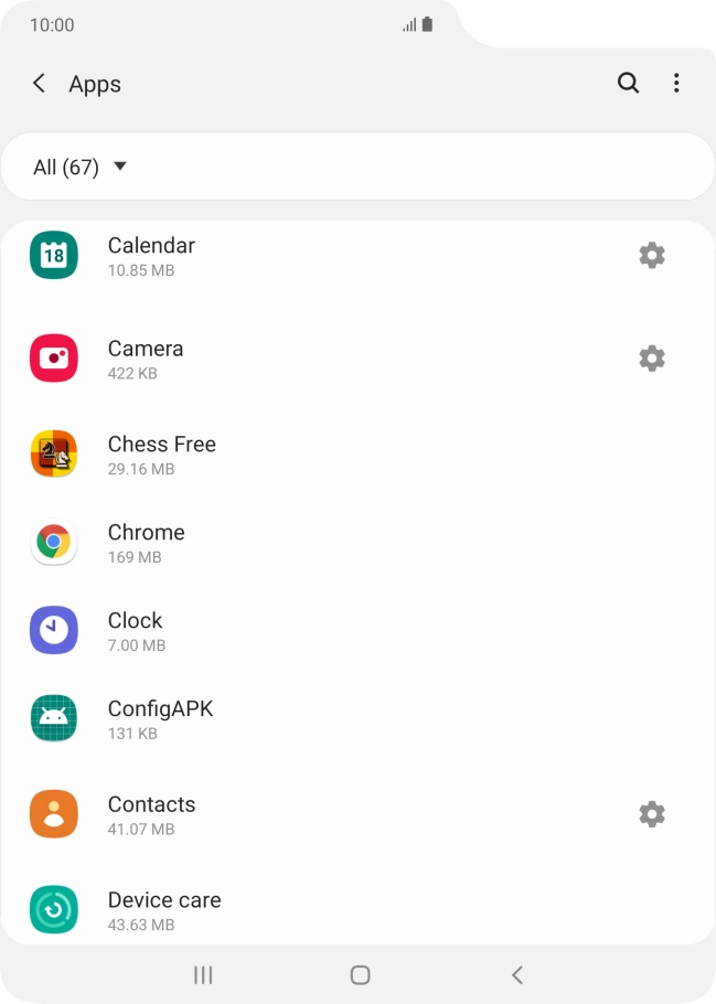 Press the required app.