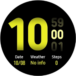 Press and hold the middle of your watch until a pop-up menu is displayed.