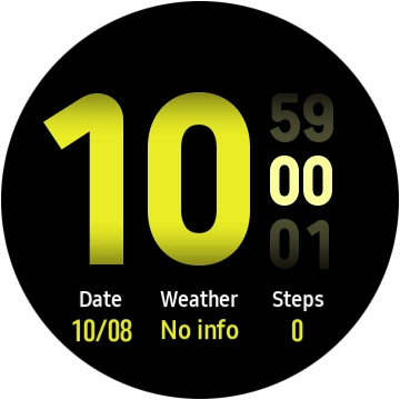 Press and hold the middle of your watch until a pop-up menu is displayed.