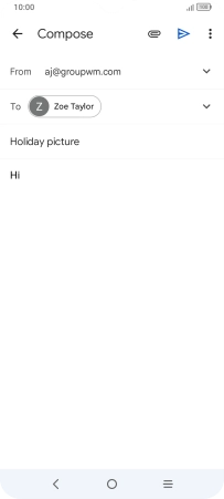 Press the attachment icon.