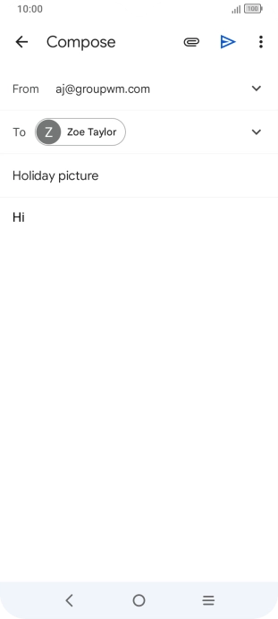 Press the attachment icon.