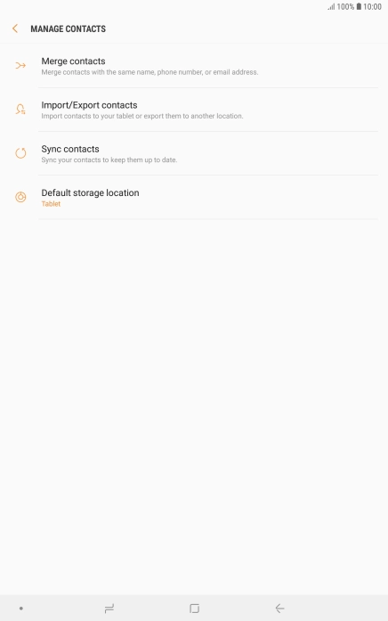 Press Import/Export contacts.