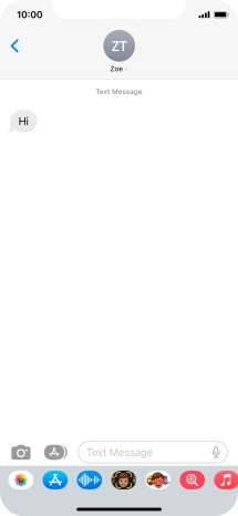 Slide your finger upwards starting from the bottom of the screen to return to the home screen.