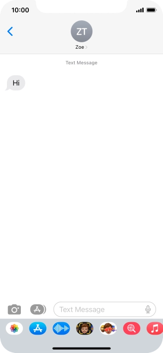 Slide your finger upwards starting from the bottom of the screen to return to the home screen.