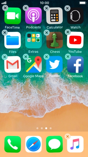Press the delete icon.