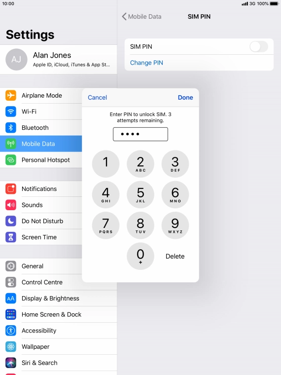 Key in your PIN and press Done.