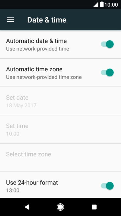 Press the Home key to return to the home screen.
