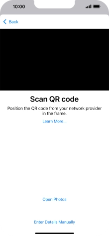 Place the QR code you've received inside the phone camera frame to scan the code.
