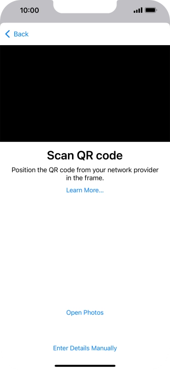 Place the QR code you've received inside the phone camera frame to scan the code.