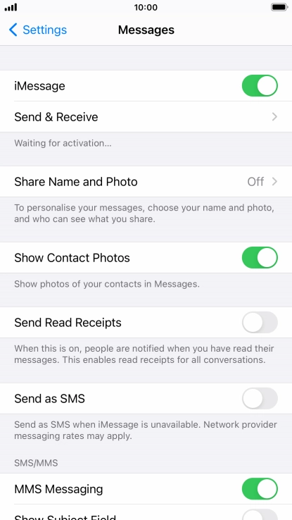 Press the Home key to return to the home screen.