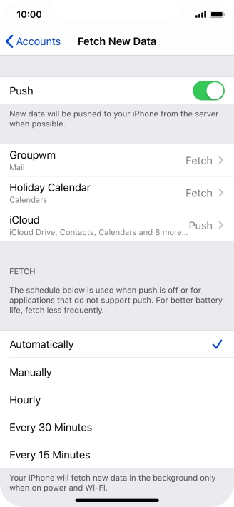 Press the indicator next to 