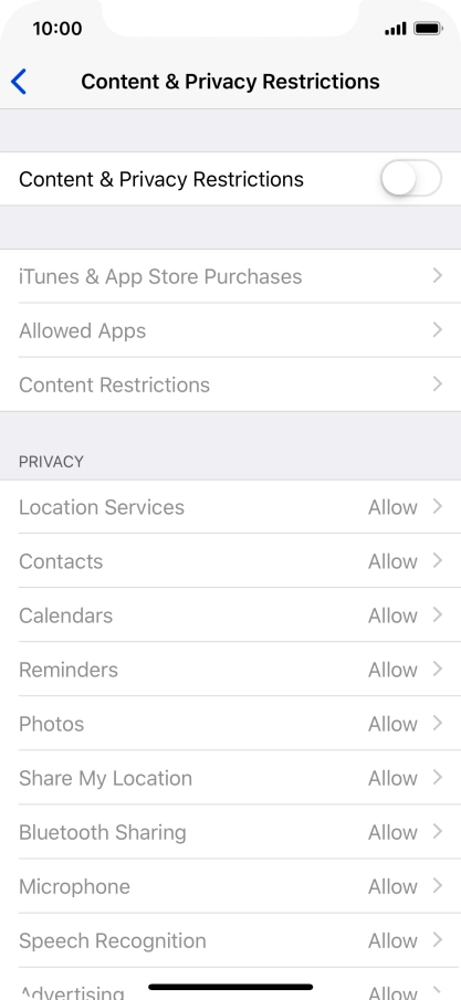 Press the indicator next to 