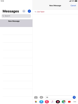 Press the send icon.