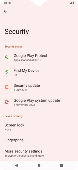 Press the Home key to return to the home screen.