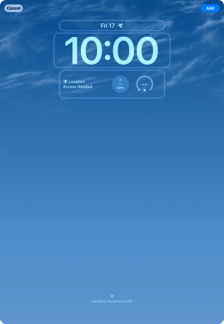 To customise the way the lock screen date is displayed, press the date widget and follow the instructions on the screen to select the required widget display mode.