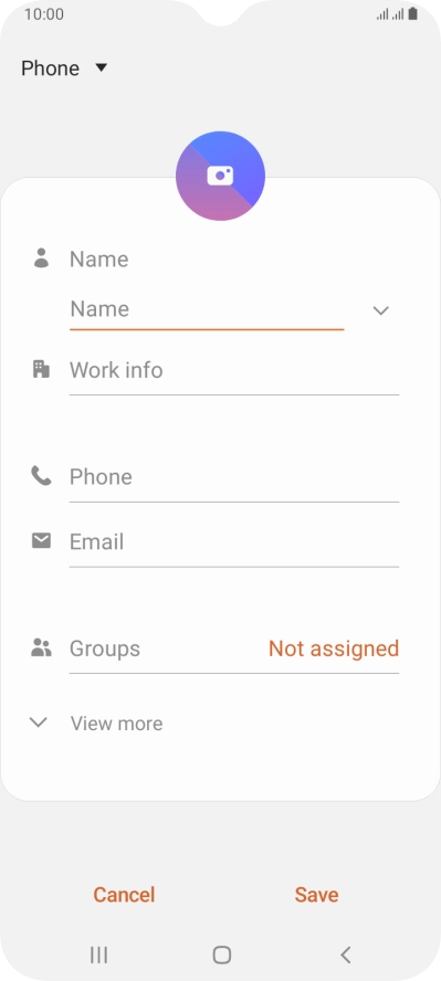 Press the address book drop down list.