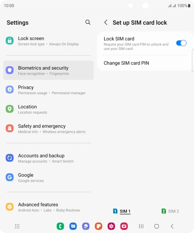 Press the indicator next to 