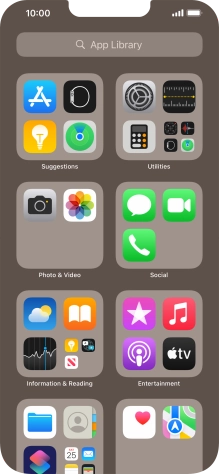 Press the required app.