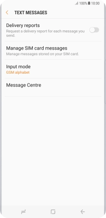 Press Message Centre.