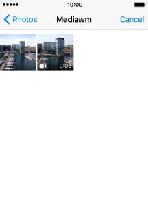 Press the required picture or video clip.