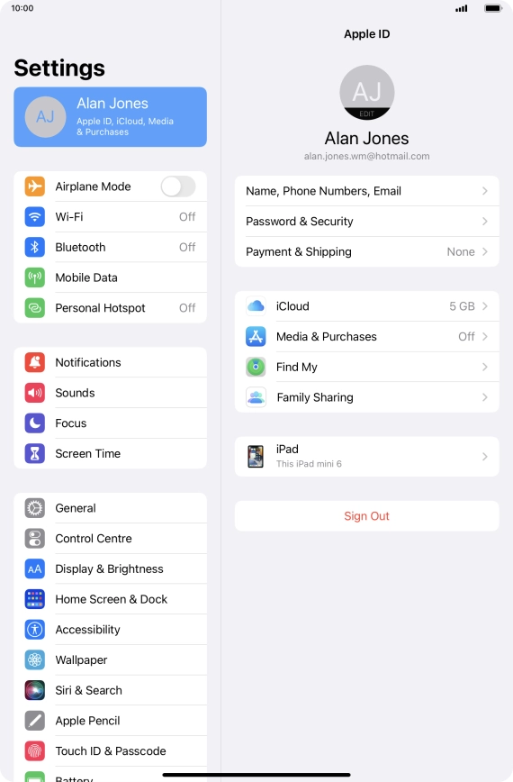 Slide your finger upwards starting from the bottom of the screen to return to the home screen.