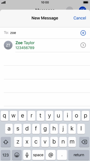Press the required contact.