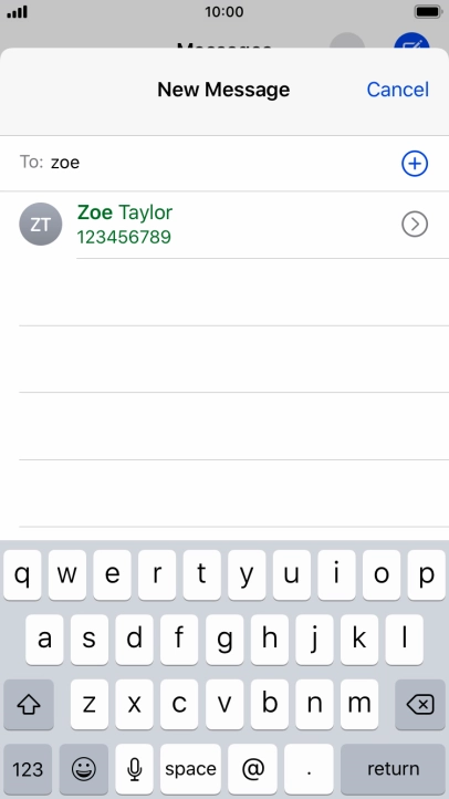 Press the required contact.