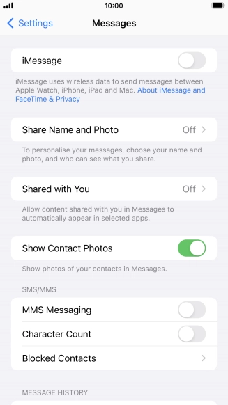 Press the indicator next to 