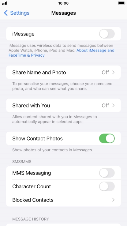 Press the indicator next to 