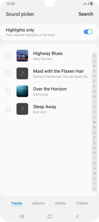 Press the required ring tones to hear them.