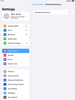 Press the indicator next to 