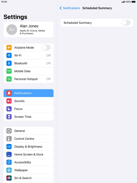 Press the indicator next to 