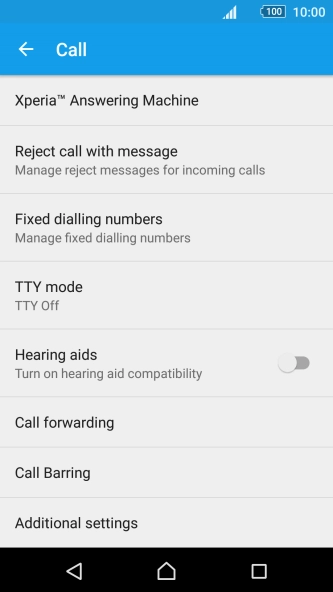 Press Call forwarding.