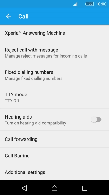 Press Call forwarding.