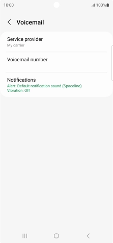 Press Voicemail number.
