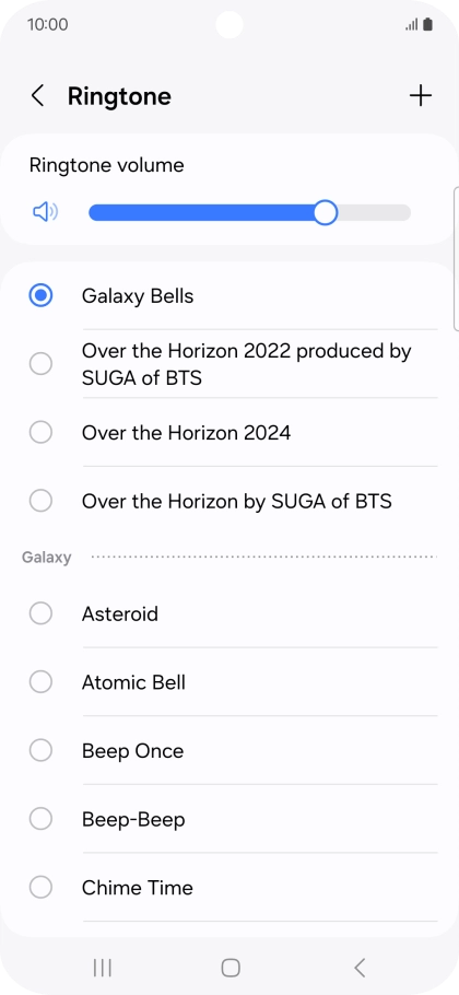 Press the required ring tones to hear them.
