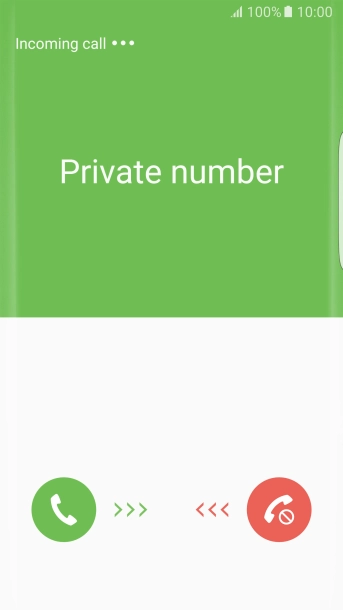 Press and drag the accept call icon right.