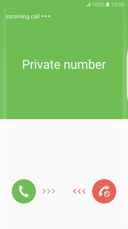 Press and drag the accept call icon right.