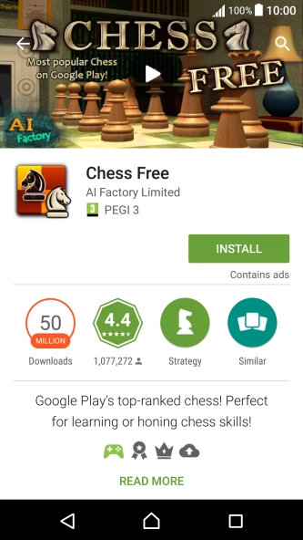 Press INSTALL and follow the instructions on the screen to install the app.